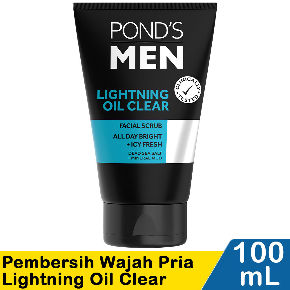 PONDS MEN PEMBERSIH WAJAH LIGHTNING OIL CLEAR 100mL