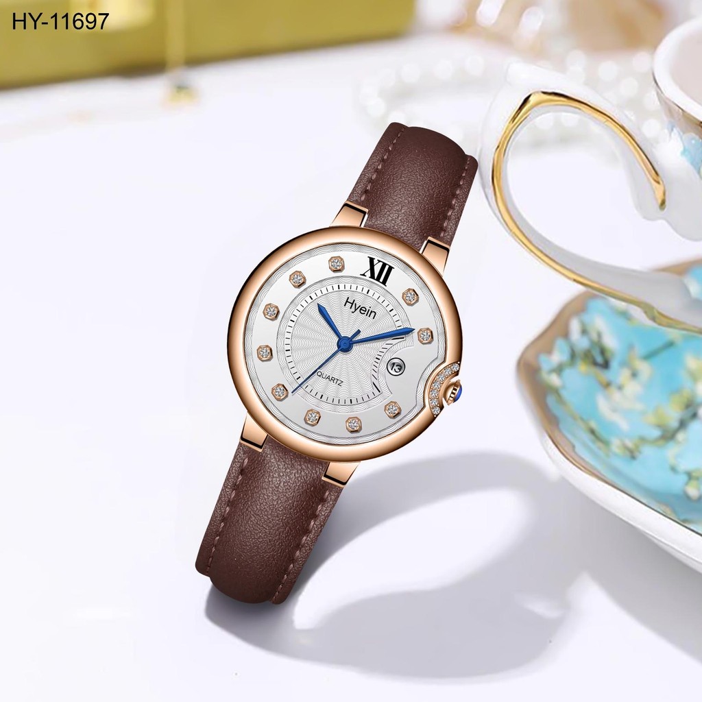 Jam Tangan  Hyein Jam Tangan Wanita 11697 Kulit
