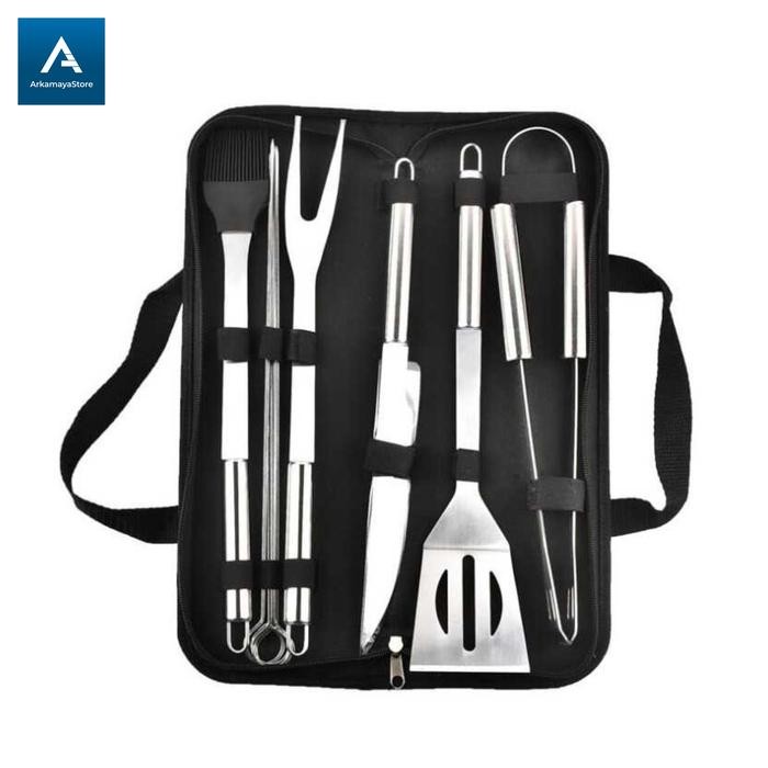 peralatan panggang set alat bbq bakar daging spatula grill lengkap