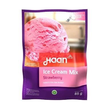 Haan Ice Cream Mix Strawberry 85gr - Premix Bubuk Es Krim