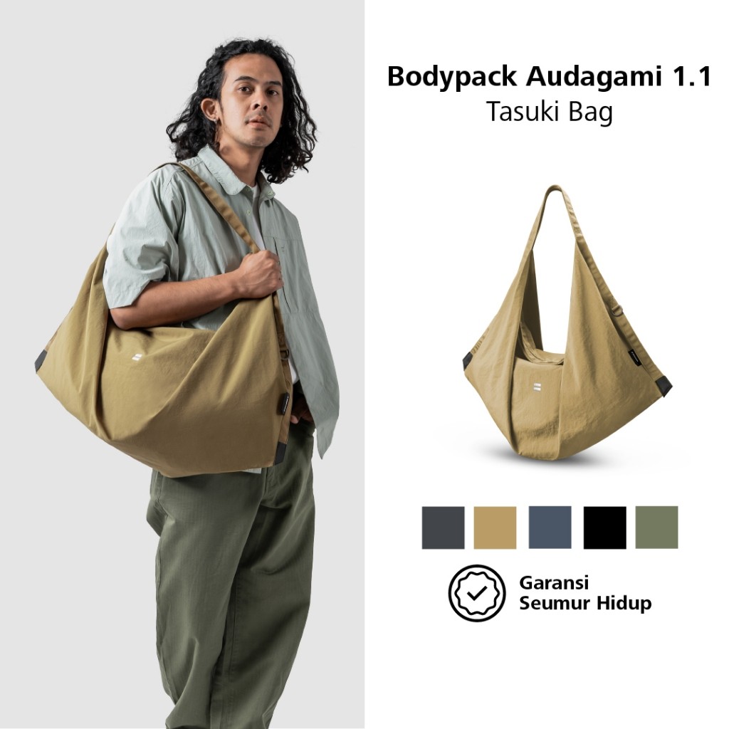 BAGINBRO Bodypack Audagami 1.1 Tasuki Bag Tas Selempang Travel Kerja Kuliah Ringan Stylish 35L
