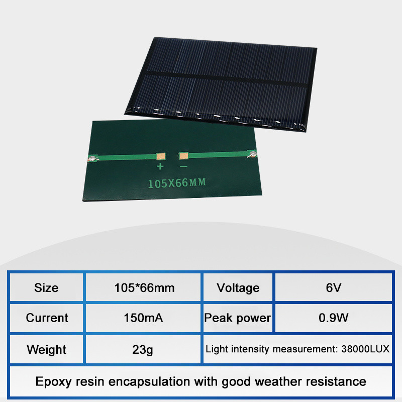 Wholesale 6V Mini Solar Panel 70mA 100mA 150mA 210mA 250mA 500mA 550mA Solar Cell Epoxy Board Y Batt