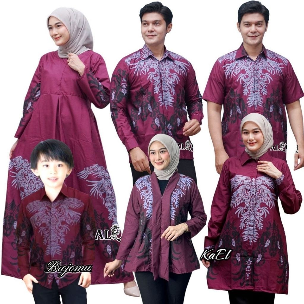 Seragam Batik Keluarga - Baju Couple Keluarga - Batik Keluarga Modern - Baju Lebaran Keluarga - Sera