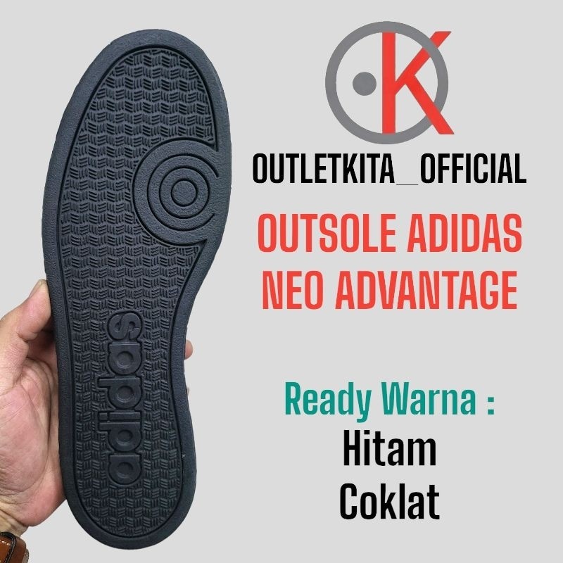 TERLARIS Outsole Adidas Neo Advantage Ukuran 37-44 Hitam/Coklat