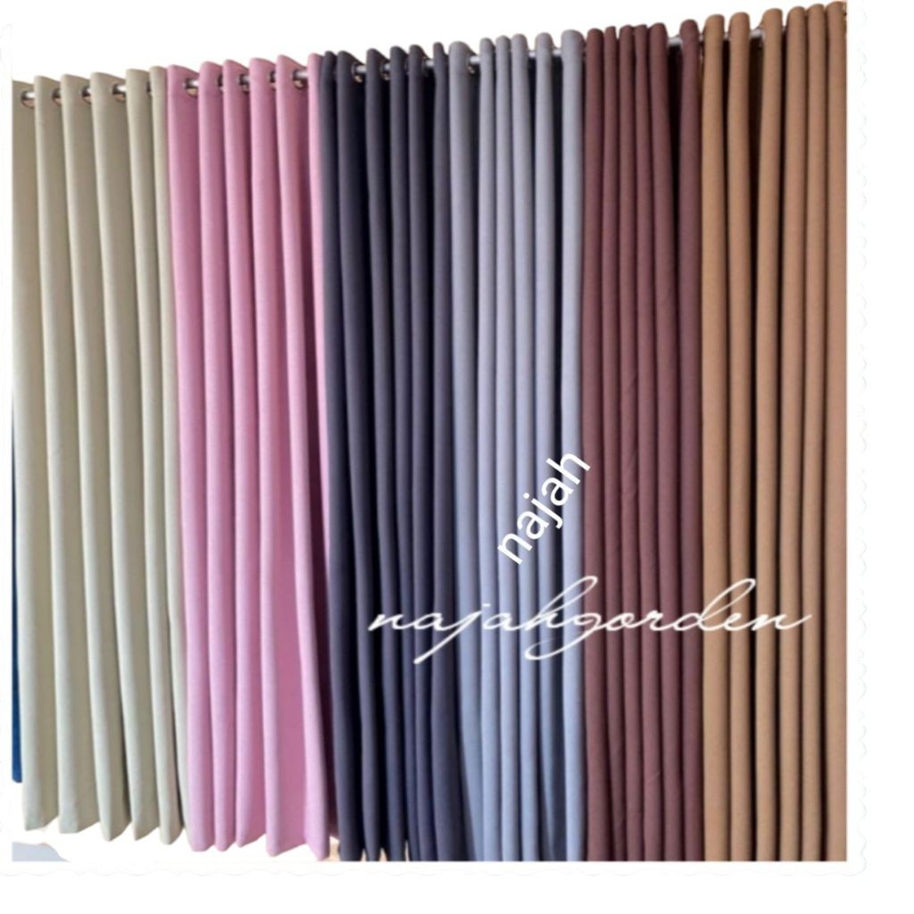 JANGANLIRIK Gorden blackout polos abu muda abu tua gorden jendela gorden pintu ring silver
