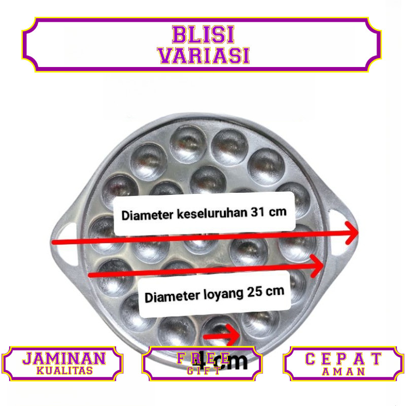 PROMO 5 IN 1 CETAKAN TEBAL LUBANG 22 / Cetakan Takoyaki / Cetakan Telur Congkel / Cetakan Telur Bola