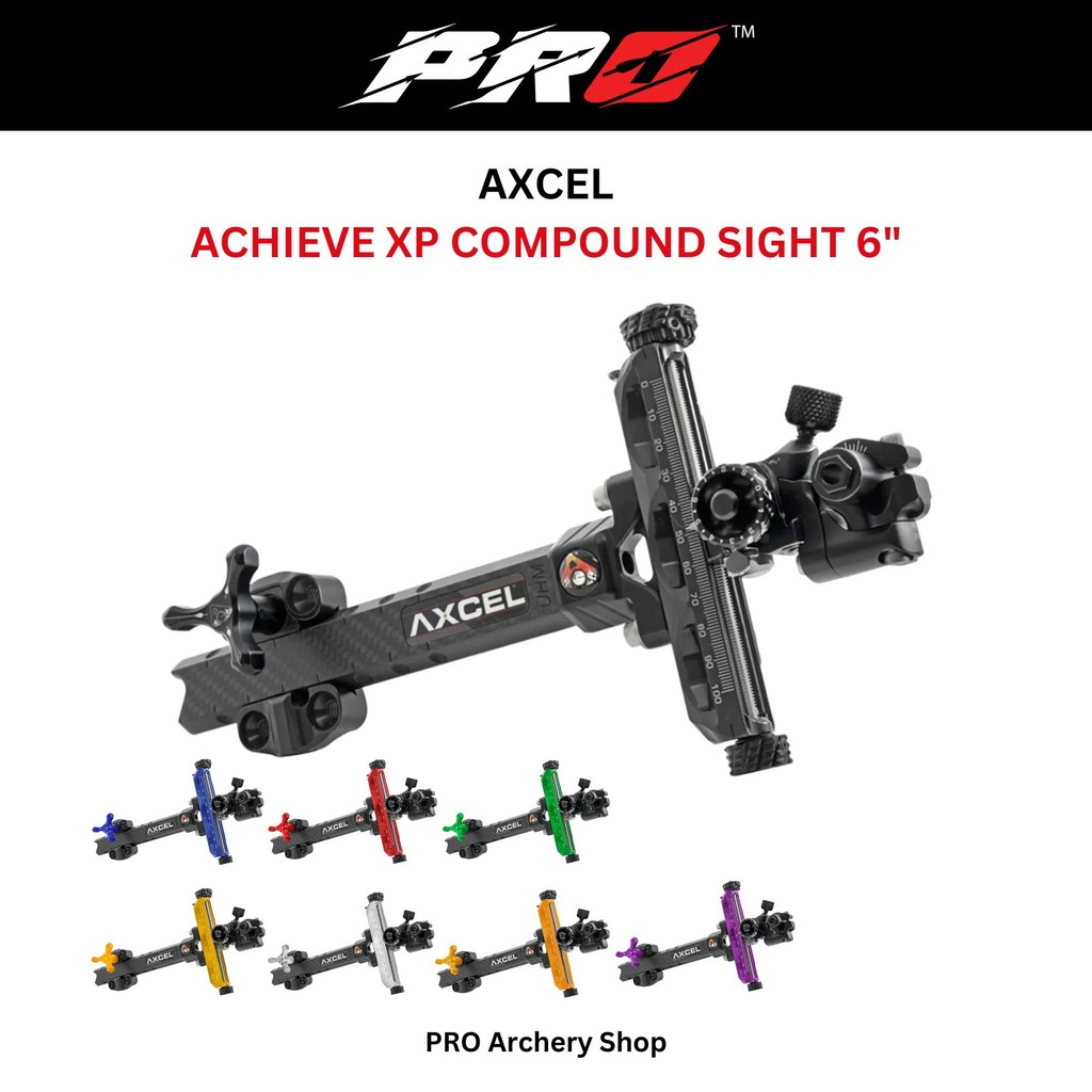 AXCEL ACHIEVE XP COMPOUND SIGHT 6" VISIR PANAHAN FISIR PANAH SIGHT PANAHAN COMPOUND ARCHERY FISIR CO
