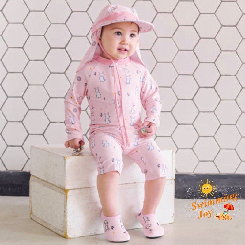 RVNN - Baju Renang Anak Bayi Cewek / Baju Renang Bayi Perempuan / Baju Renang Bayi Lengan Panjang