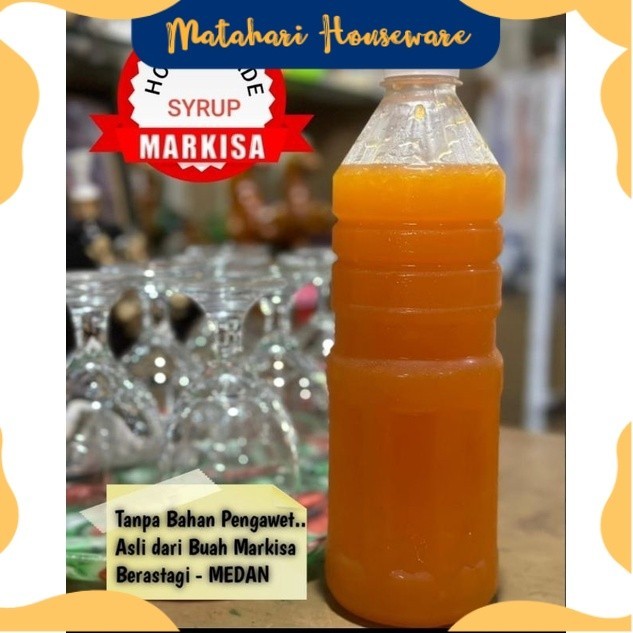 RESEP MAK ABIE SIRUP MARKISA BRASTAGI MEDAN BERBULIR (1liter=1.3kg)