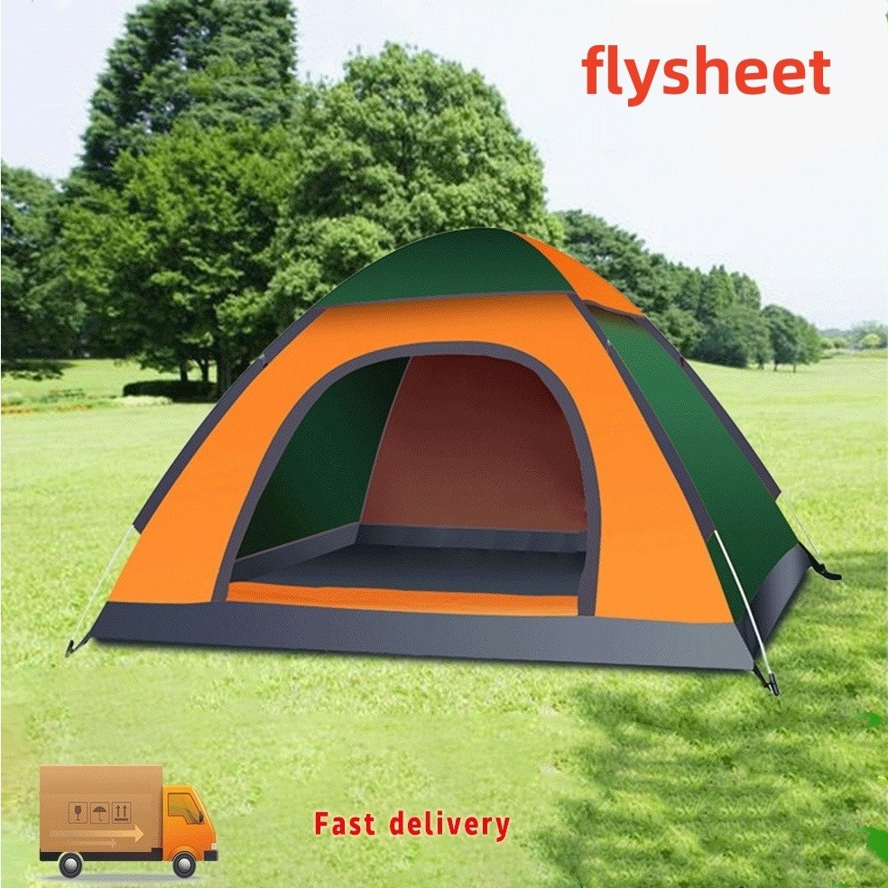 Tenda Camping Dome Waterproof Otomatis 6 Orang 4 Orang Anti Air Free Tas 2-4 Orang Orang Outdoor Ten