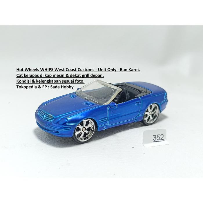 HW  Hot Wheels Hotwheels Whips West Coast Customs Mercedes Benz SL55 Cabriolet Biru Unit Only