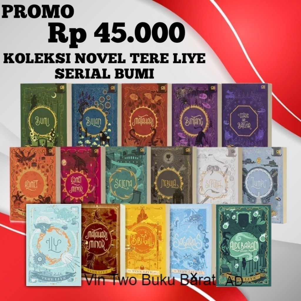 Buku Novel Series Paket Serial Bumi Bulan Matahari Bintang Ceros dan Batozar Komet Minor Selena Nebu