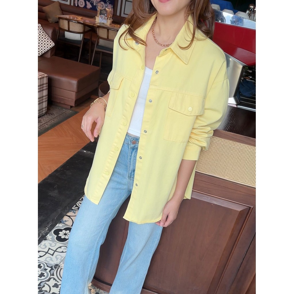 HAKANA Lolly overshirt - kemeja overshirt lengan panjang wanita