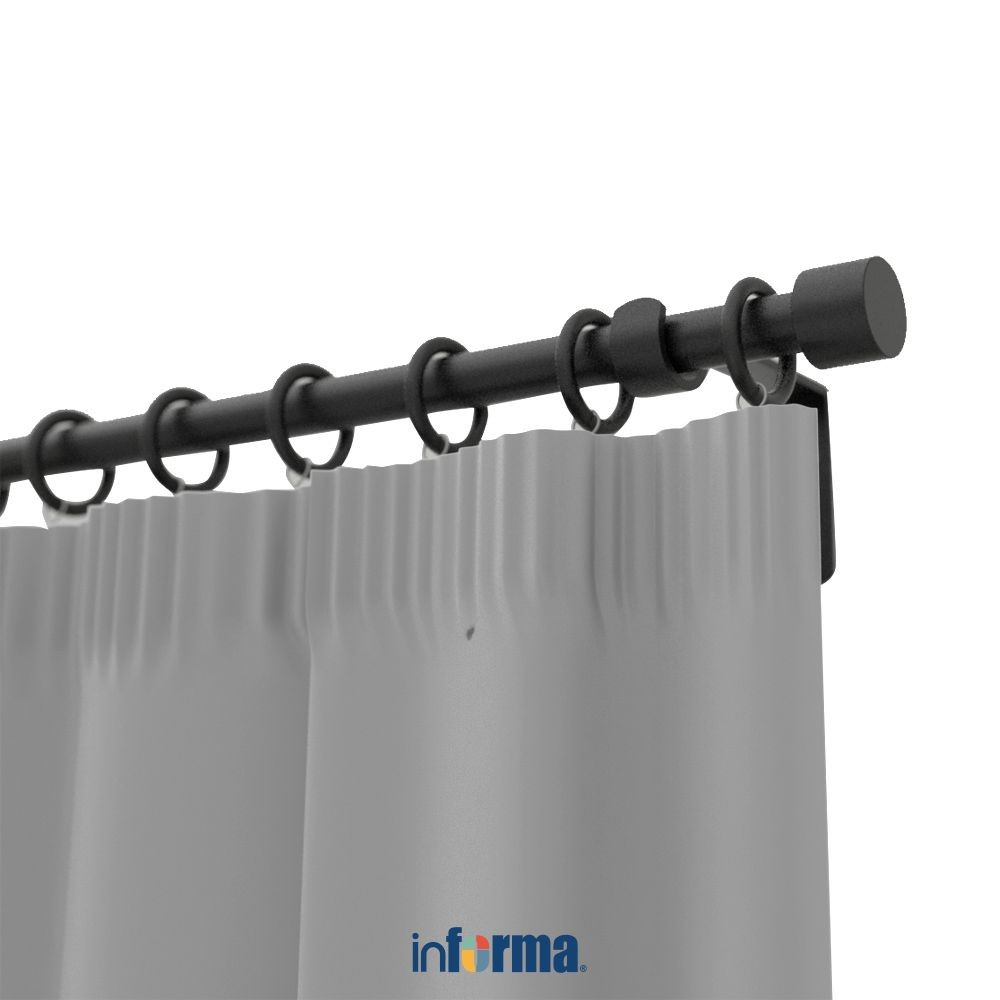 Informa Rel Gorden Single - Hitam Curtain Tirai Horden Hordeng Korden