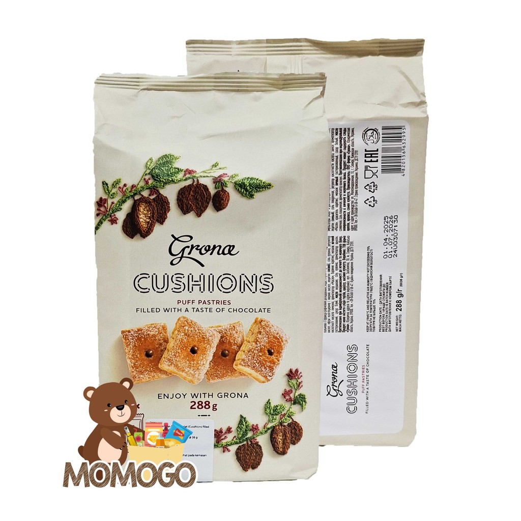 GRONA CUSHIONS PUFF PASTRIES CHOCOLATE 288GR