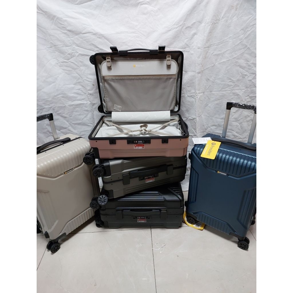 Koper 20 Inch, 24 Inch, 28 Inch Non Zipper Bahan Polycarbonate Tebal - Original - President 5350