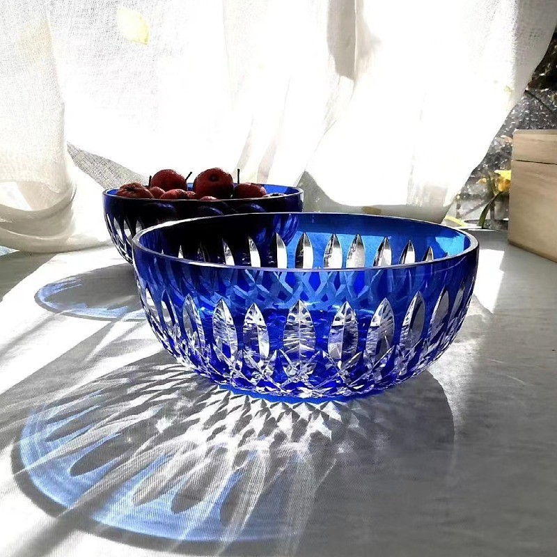 Handcrafted Japanese Crystal Glassware Edo Kiriko Fruit Bowls Fruit Platter Fruit Baskets & Salad Bo
