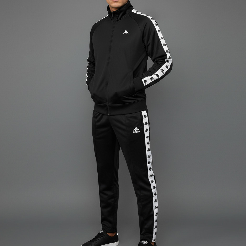 1SET TRACKTOP & TRACKPANTS KAPPA SETELAN JAKET & CELANA PANJANG TRAINING PRIA WANITA CASUAL BRANDED