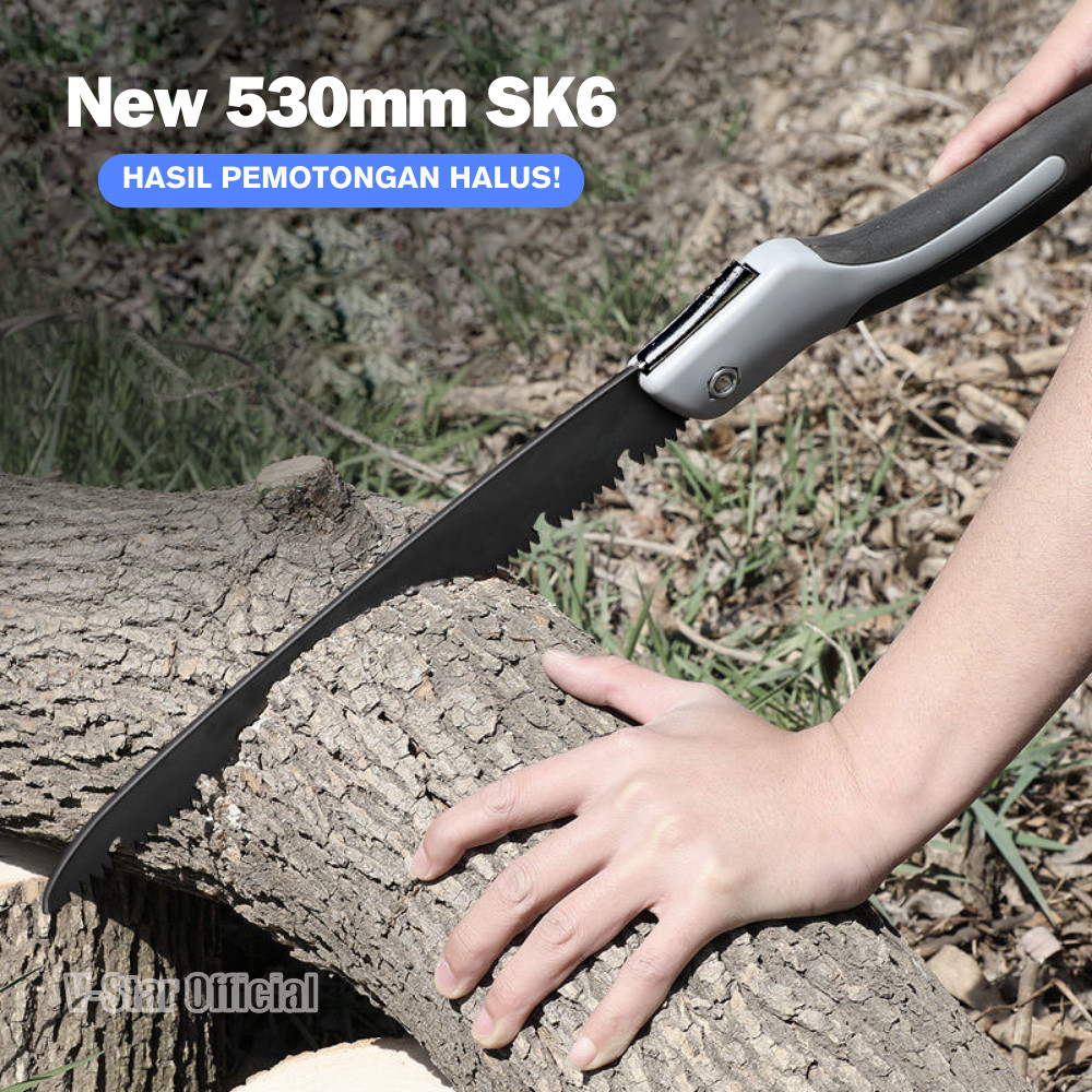 Gergaji Kecil Kayu Lipat Tajam Baja Dahan Pohon Ranting Portable Original Anti Karat Jerman Quality