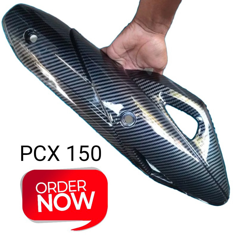TUTUP KNALPOT PCX 150 CARBON◾️tutup knalpot PCX 150 carbon / tameng knalpot PCX carbon VARIASI.CO