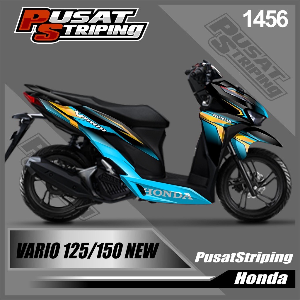 1456 Dekal Sticker VARIO 125/150 LED Full Body Stiker Skotlet VARIO Desain Racing Stiker full body V