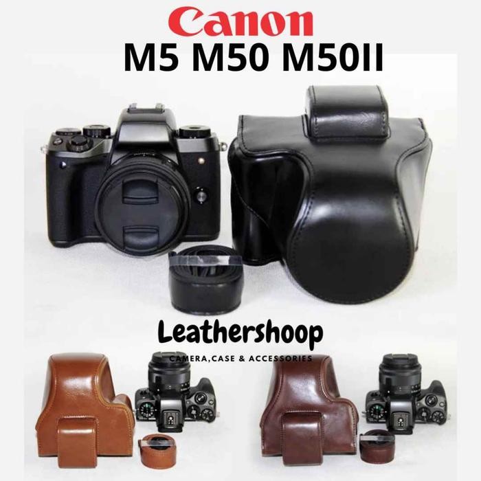 Cover Canon EOS M5 M50 M50II  Leather Case Kamera  Photonesia
