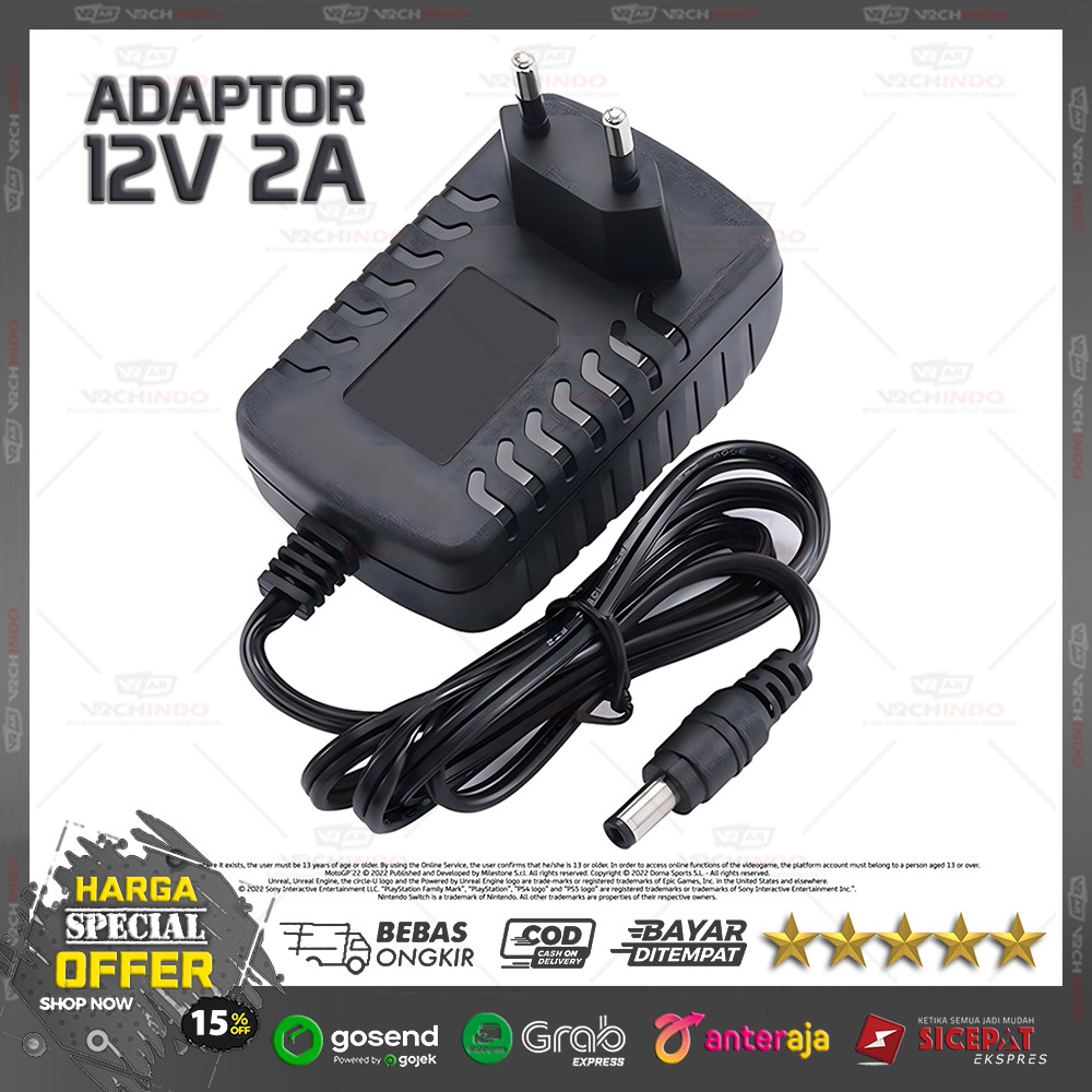 Adaptor 12V 2A Universal / Power DC CCTV Camera Router Lampu Fan High Quality 