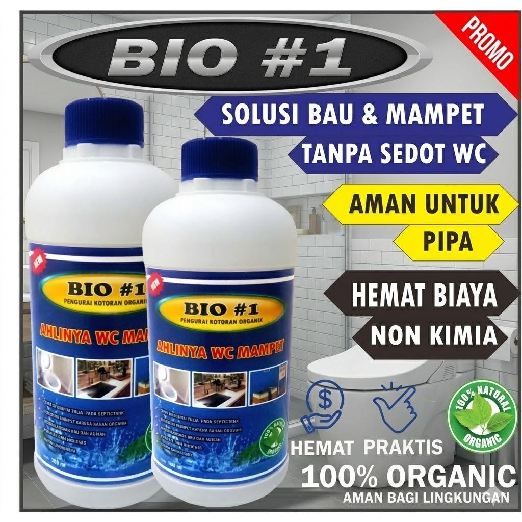 PROMO Bio #1 One Obat WC Mampet Ampuh Anti Bau , penguras septictank mampet kuras kamar mandi