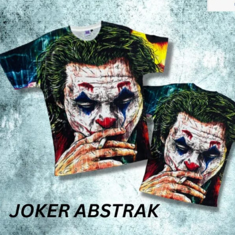 KAOS TAG THAILAND JOKER FULL COLOUR MIX AOP (ALL OF PRINT) BOOTLEG ALL OF PRINT DEPAN BELAKANG BOLAK