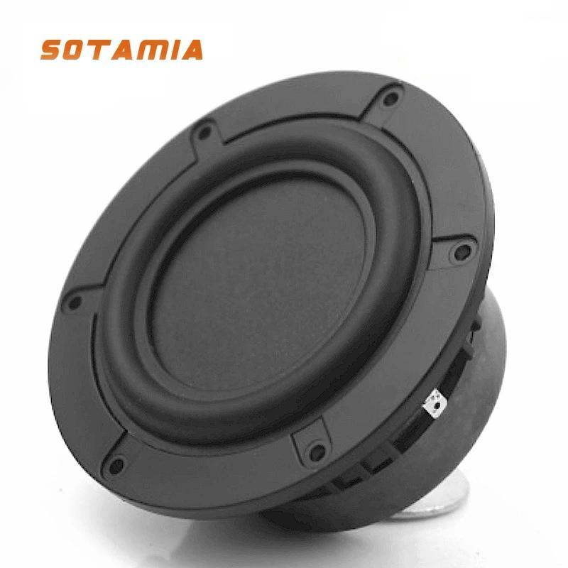 SOTAMIA 1Pcs 4 Inch Full Range Auo Loudspeaker 8 Ohm 3060W Honeycomb Basin Flat Highend Speaker Desk