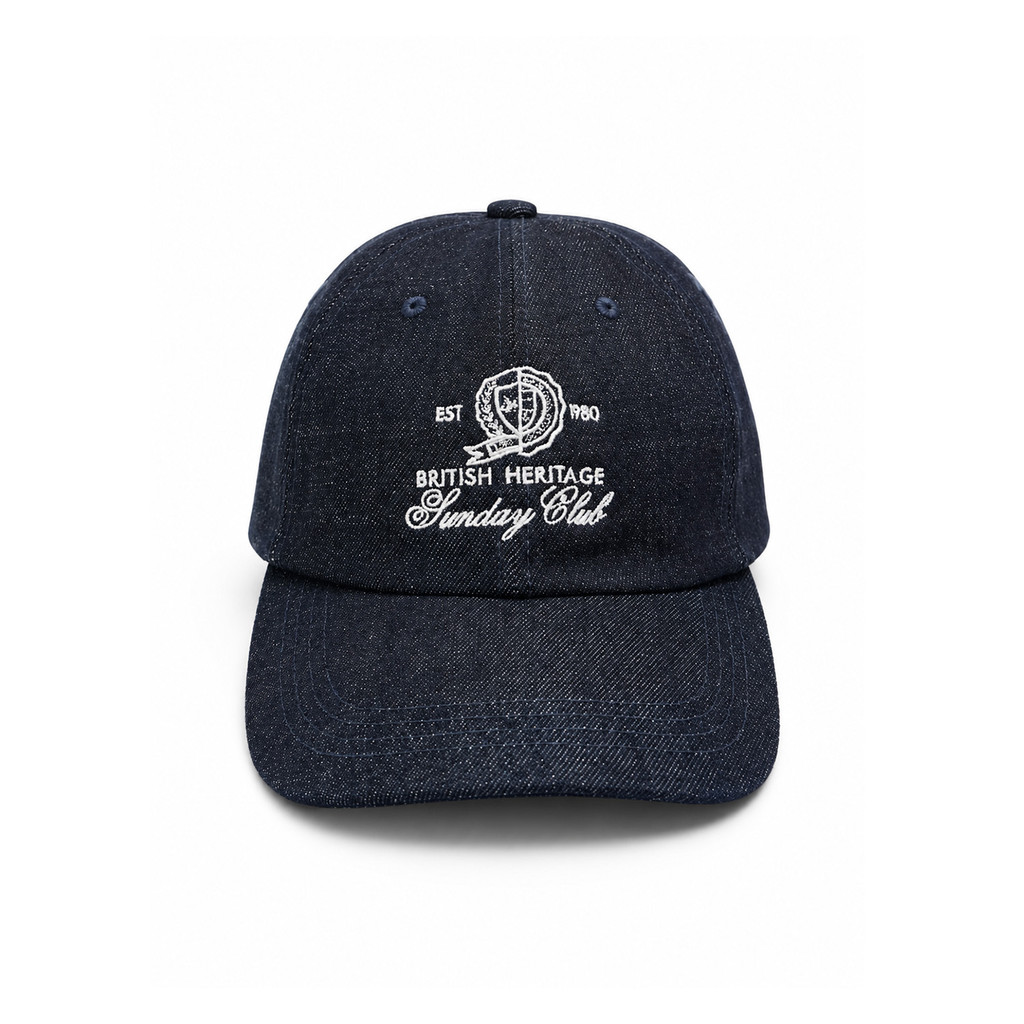 LARUSSO Topi Pria Denim Baseball British Heritage Graphic - Navy