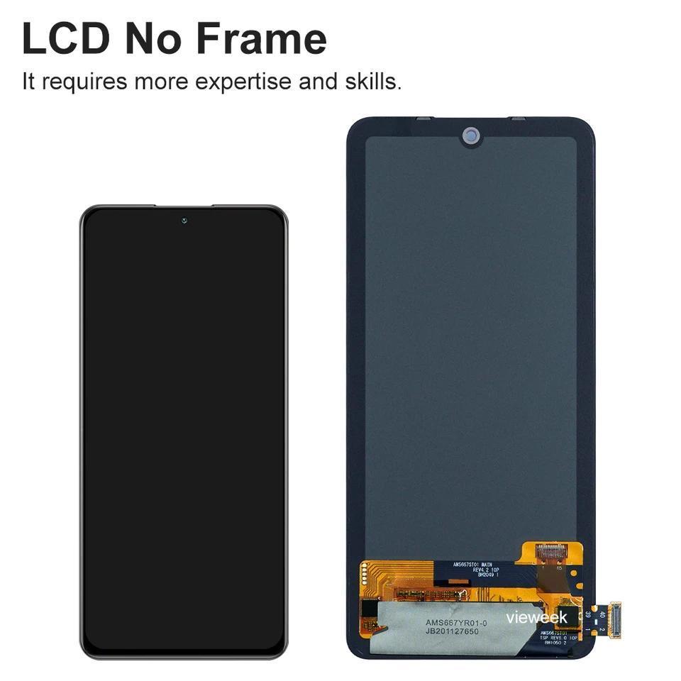 AMOLED Screen for Redmi Note 10 Pro M2101K6G M2101K6R LCD splay gital Tou Screen with Frame for Redm