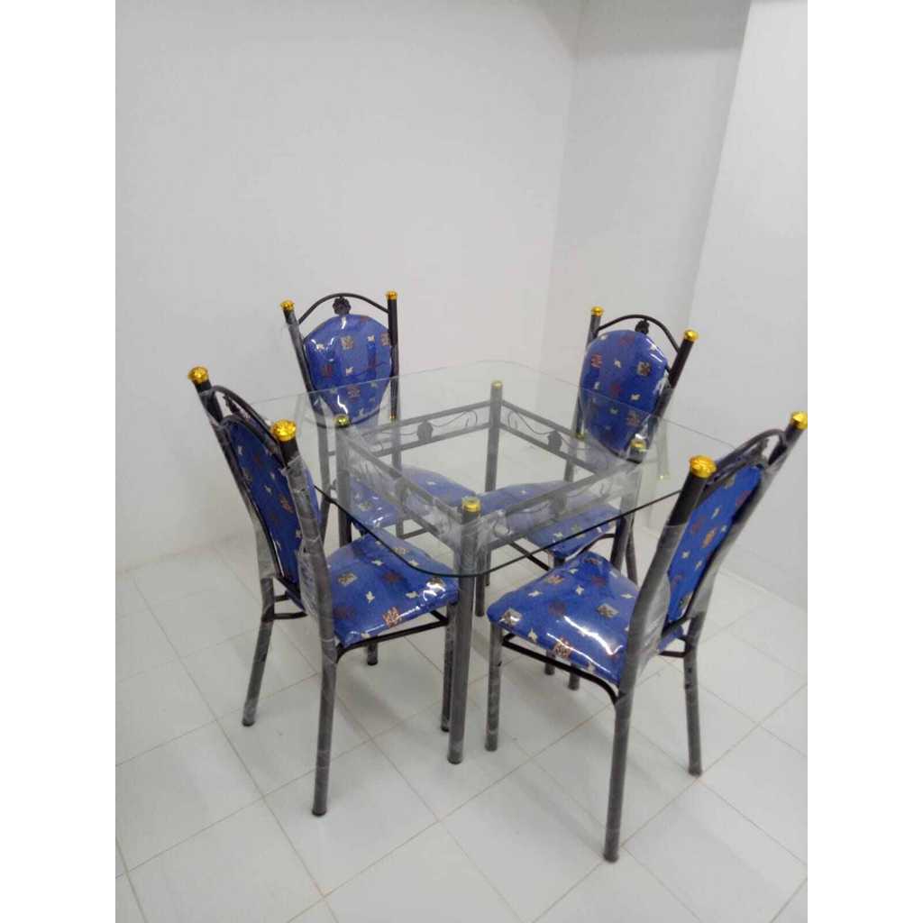 Meja Makan Kaca Swis 4K + meja