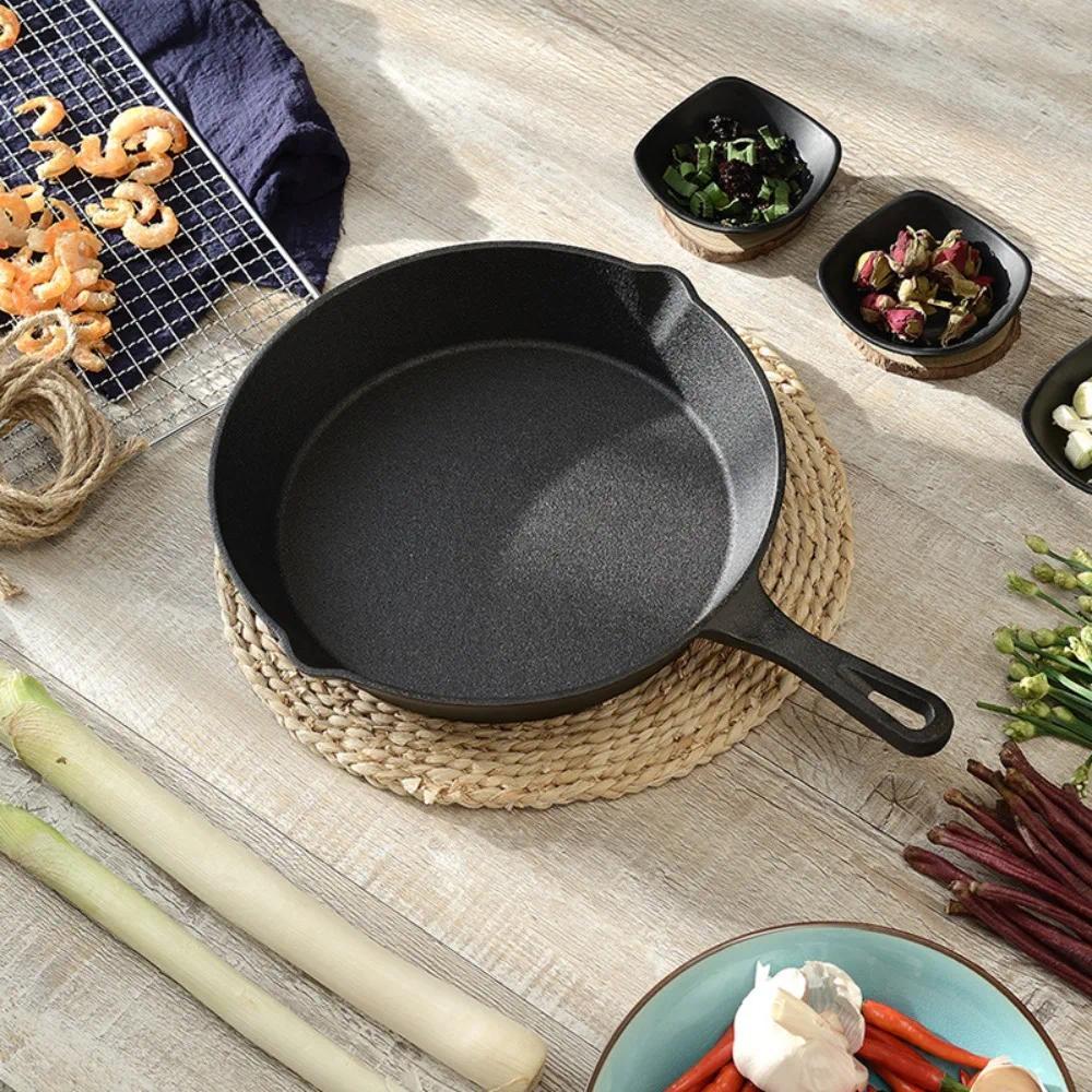 Cast Iron Uncoated Frying Pan Small Frying Pan Non Stick Household Frying Pan