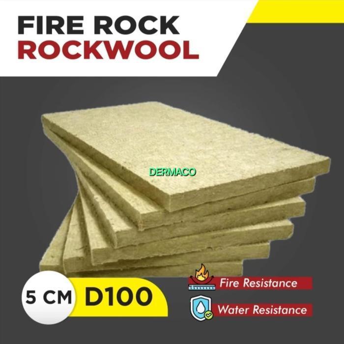 Rockwool D100 Kg 5Cm Fire Rock / Busa Peredam Suara Rockwool Fire Rock / Peredam Suara