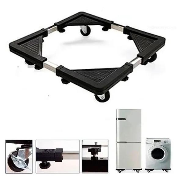 SHENAR ADJUSTABLE FRIDGE TROLLEY RAK KAKI RODA KULKAS SETEL TATAKAN BESI ALAS KULKAS RAK KAKI BAWAH 