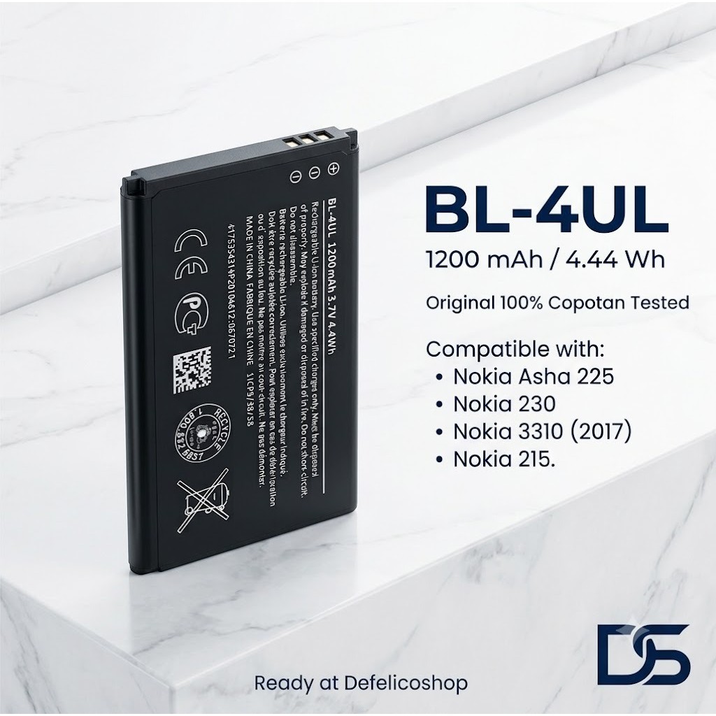 Baterai Nokia BL-4UL Original untuk Nokia Asha 225 230 3310 Reborn