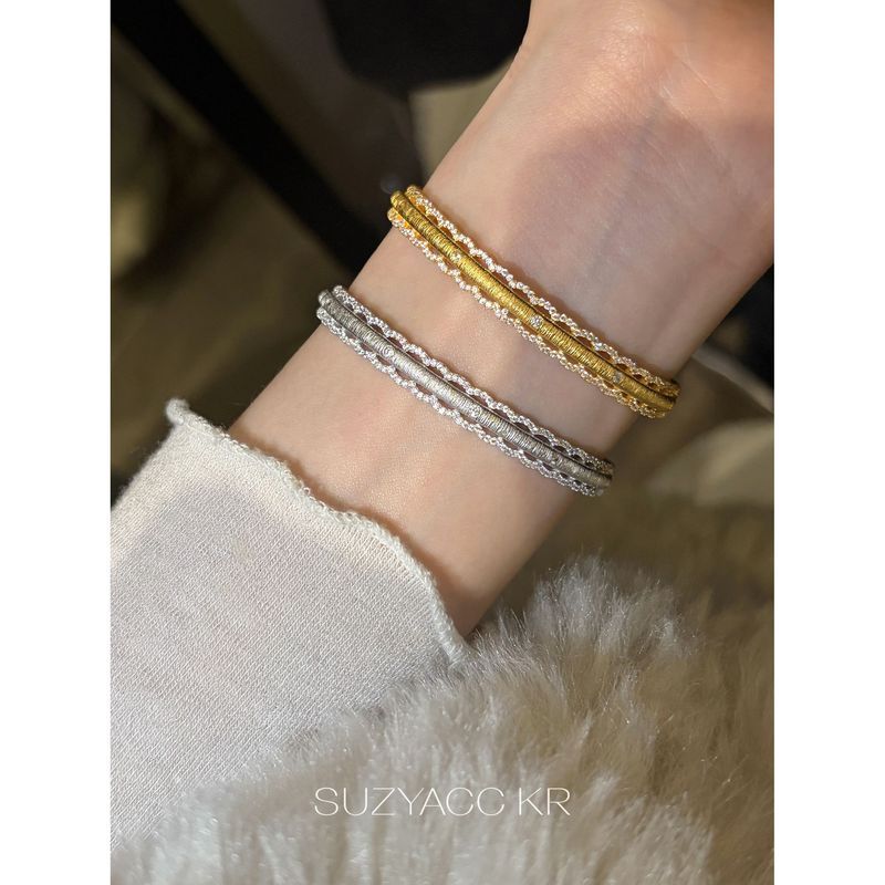Gelang Buka Motif Renda Tekstur Tarik Desain Berat Kuno Unik Mewah Elegan Wanita