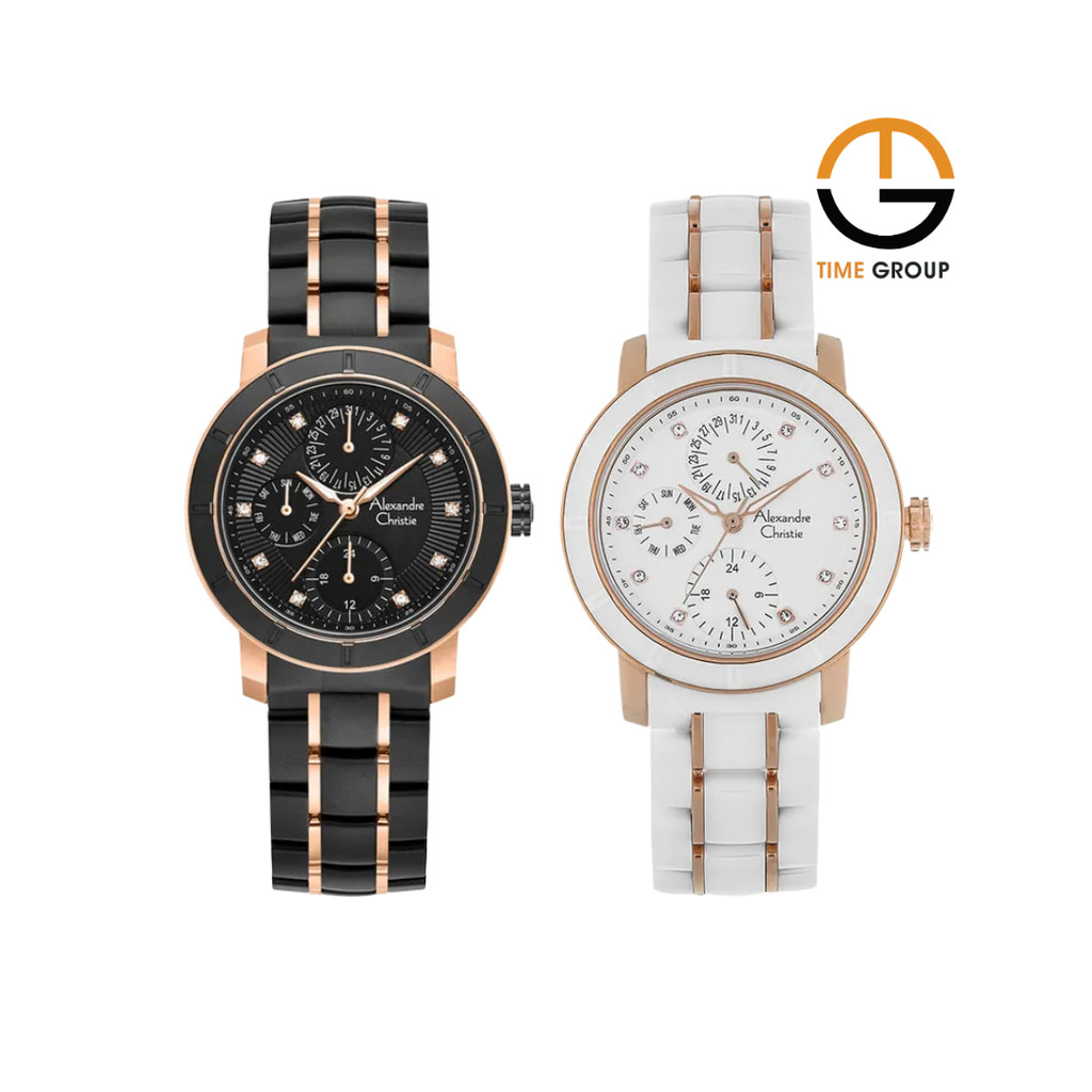JAM TANGAN WANITA ALEXANDRE CHRISTIE AC6292 AC 6292 BFB STAINLESS STRAP ORIGINAL