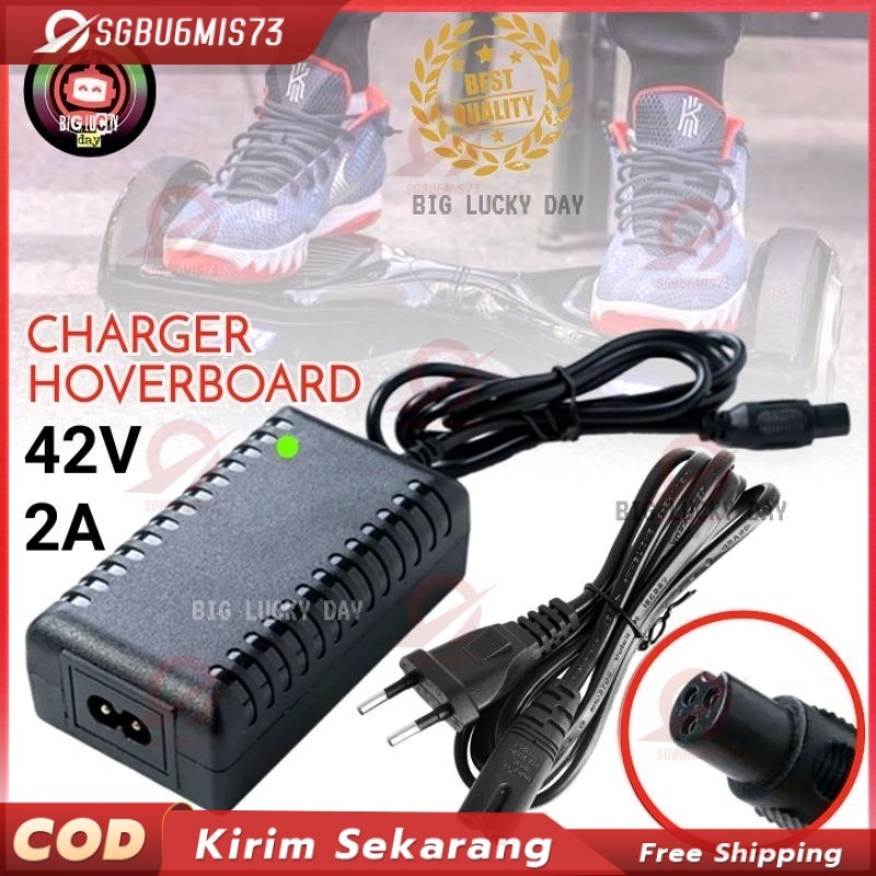 CHARGER HOVERBOARD / MINI SEGWAY A8 / F1 6.5INCH 7INCH 8INCH 10INCH UNIVERSAL 36V OUTPUT 42V 2A CASA