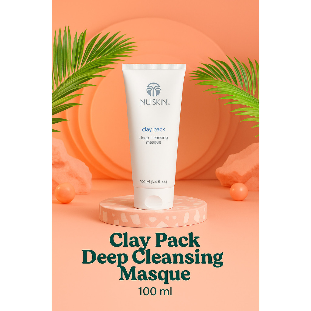 [ New! Glow Mart ] Clay Pack Nu Skin 100ml – Deep Cleansing Masque Masker Wajah ORIGINAL 100%