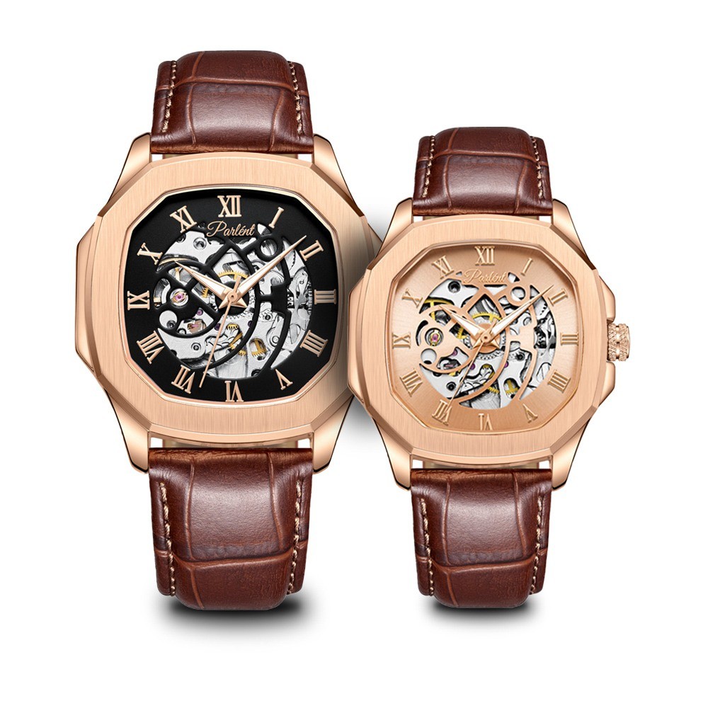 BISA COD Parlent Couple Gallant Vortex & Gallant Femme - Jam Tangan Couple 42mm & 36mm, Automatic Mo