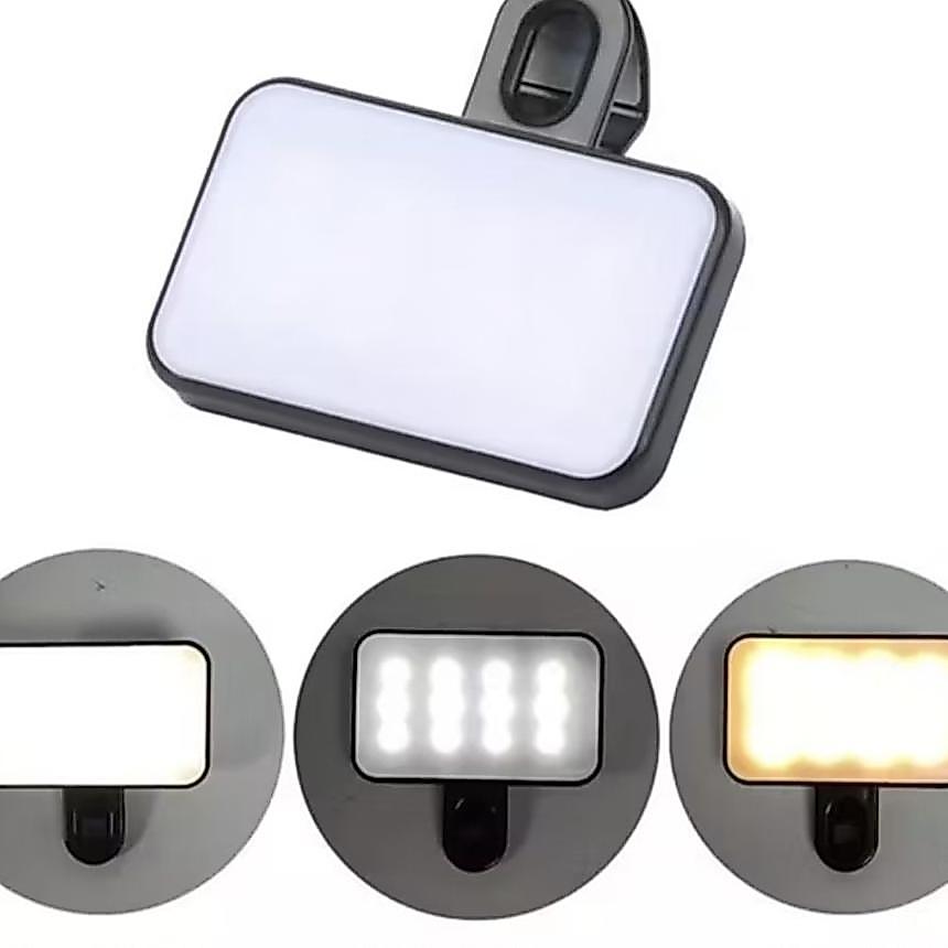 Ring Light Selfie Lampu Flash Led Jepit Kamera Handphone Hp Laptop
