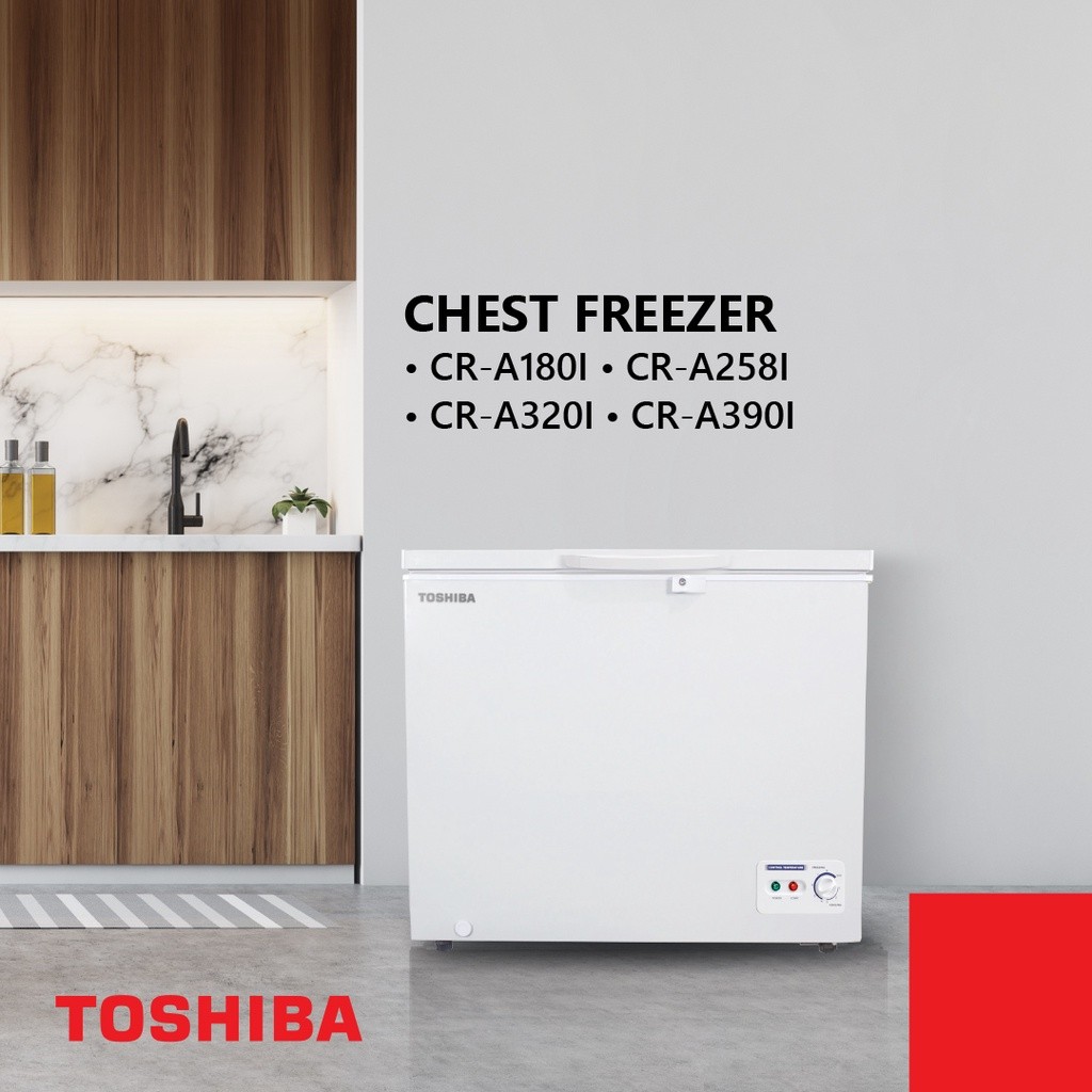 CHEST FREEZER TOSHIBA CR-A180I CR-A258I CR-A320I CR-A390I FREEZER BOX TOSHIBA GARANSI RESMI