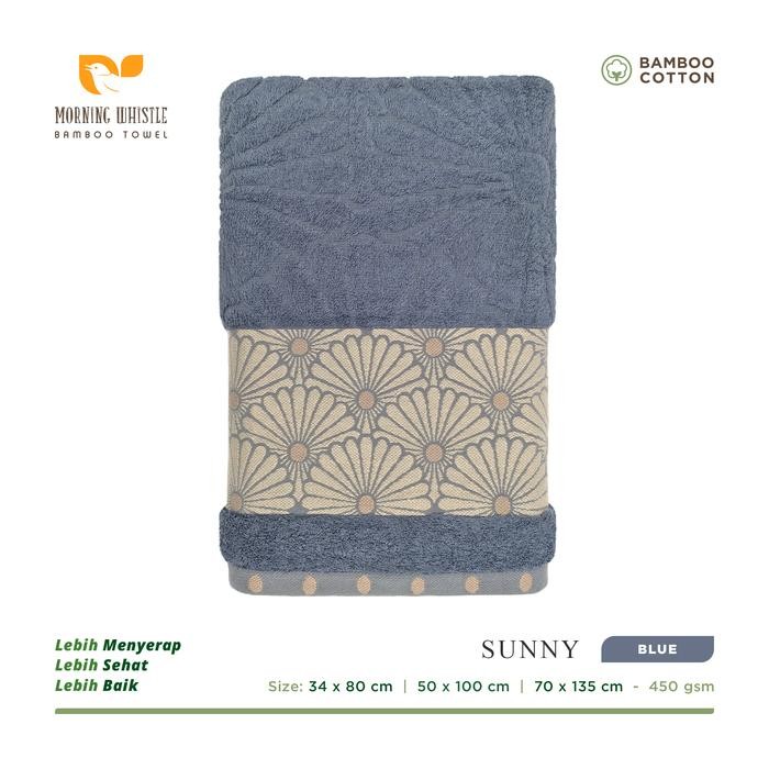Handuk Morning Whistle Bamboo Towel - Sunny - 70×135cm / 50 x 100cm / 34 x 80cm / Handuk Travel / Ha