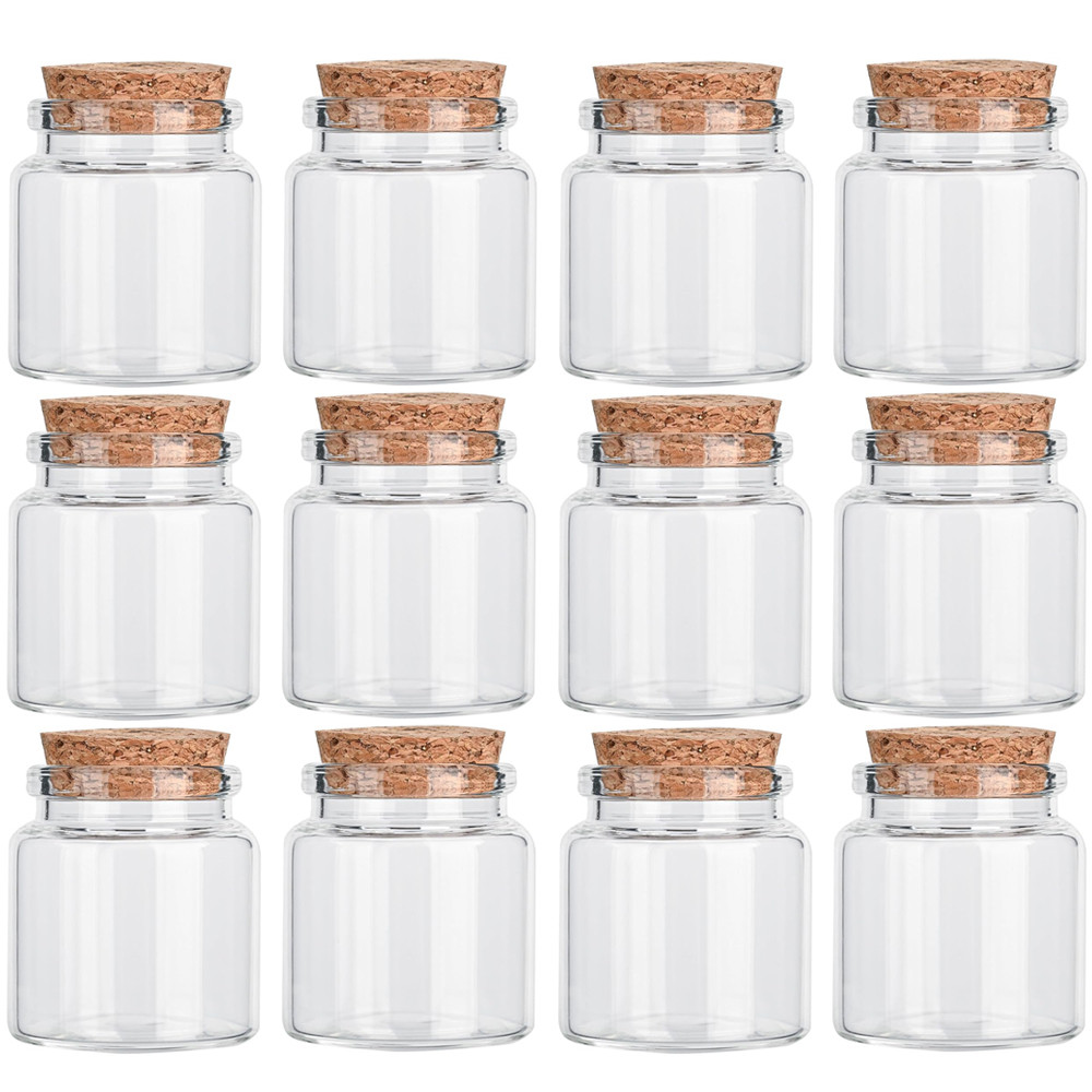 

50ml Small Empty Glass Bottle with Cork Stopper Storage,Small Glass Bottle Jars for DIY Art Crafts Projects Decoration Party