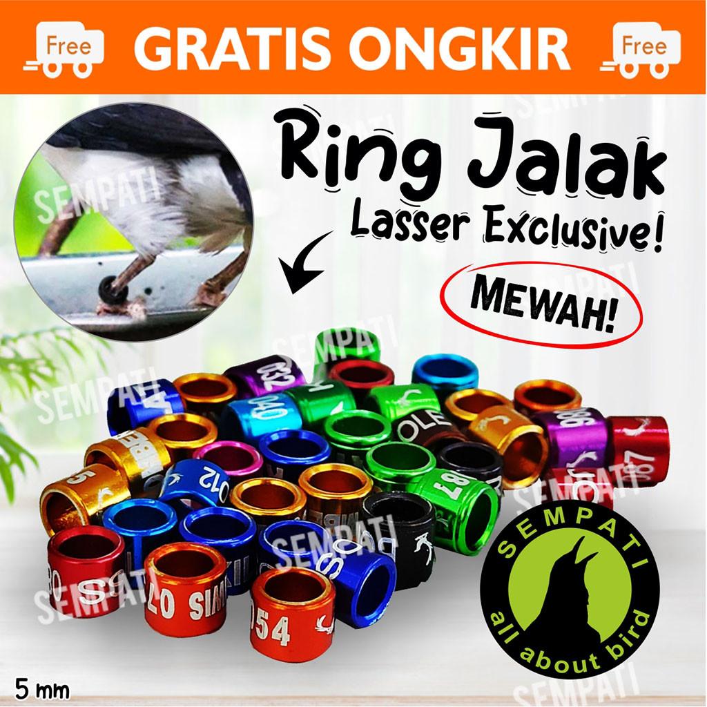 SEMPATI RING PENANDA KAKI BURUNG JALAK RING GELANG CINCIN KAKI BURUNG JALAK