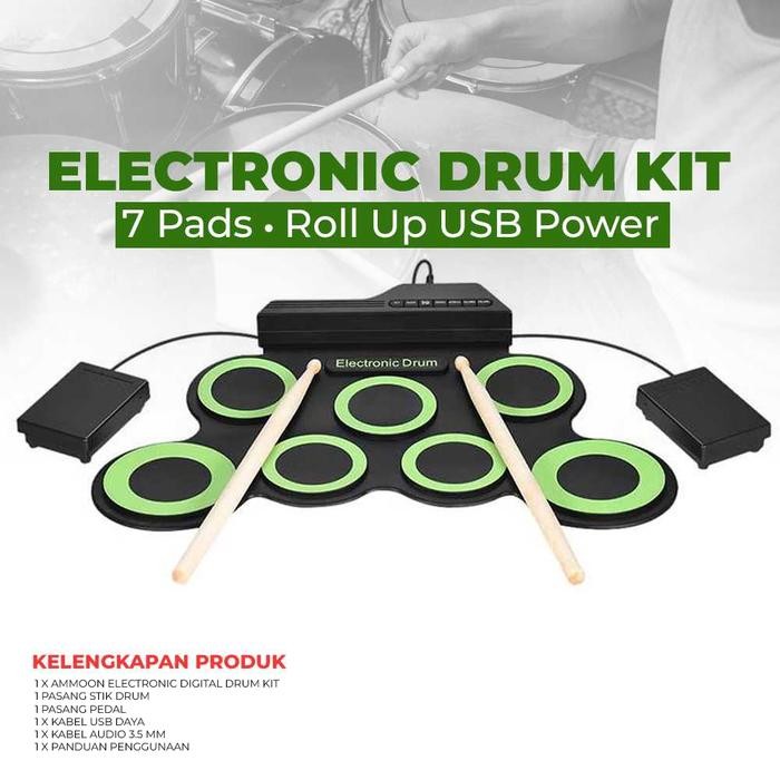 Drum Elektrik / Portable Electronic Digital Drum Pad Ammoon