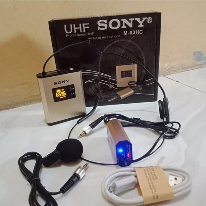 Mic wireless Sony M-03HC mic jepit dan headset 2908