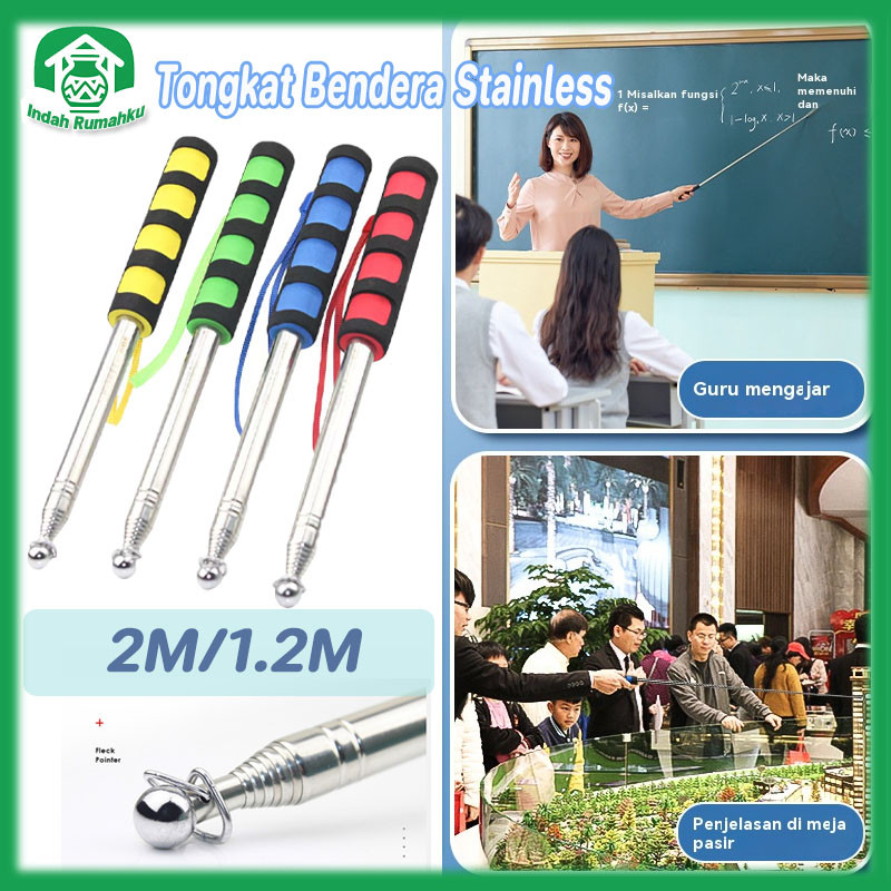 

2 Meter Tiang Bendera /Mengajarkan Tongkat Teleskopik /Tiang Pemandu Wisata/Tongkat Bendera Stainless